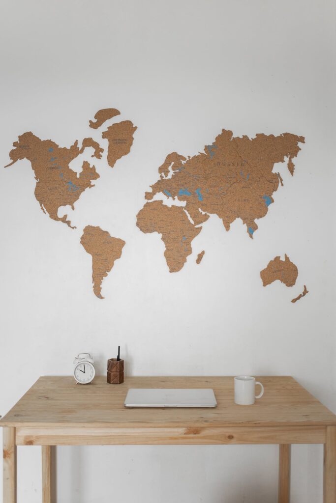 map of the world how to work and travel at the same time